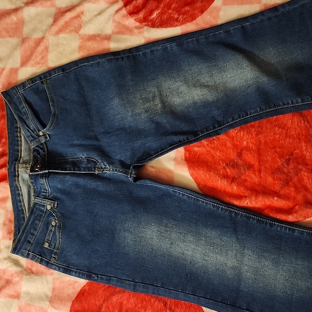 Blue Asymmetric Denim Jeans